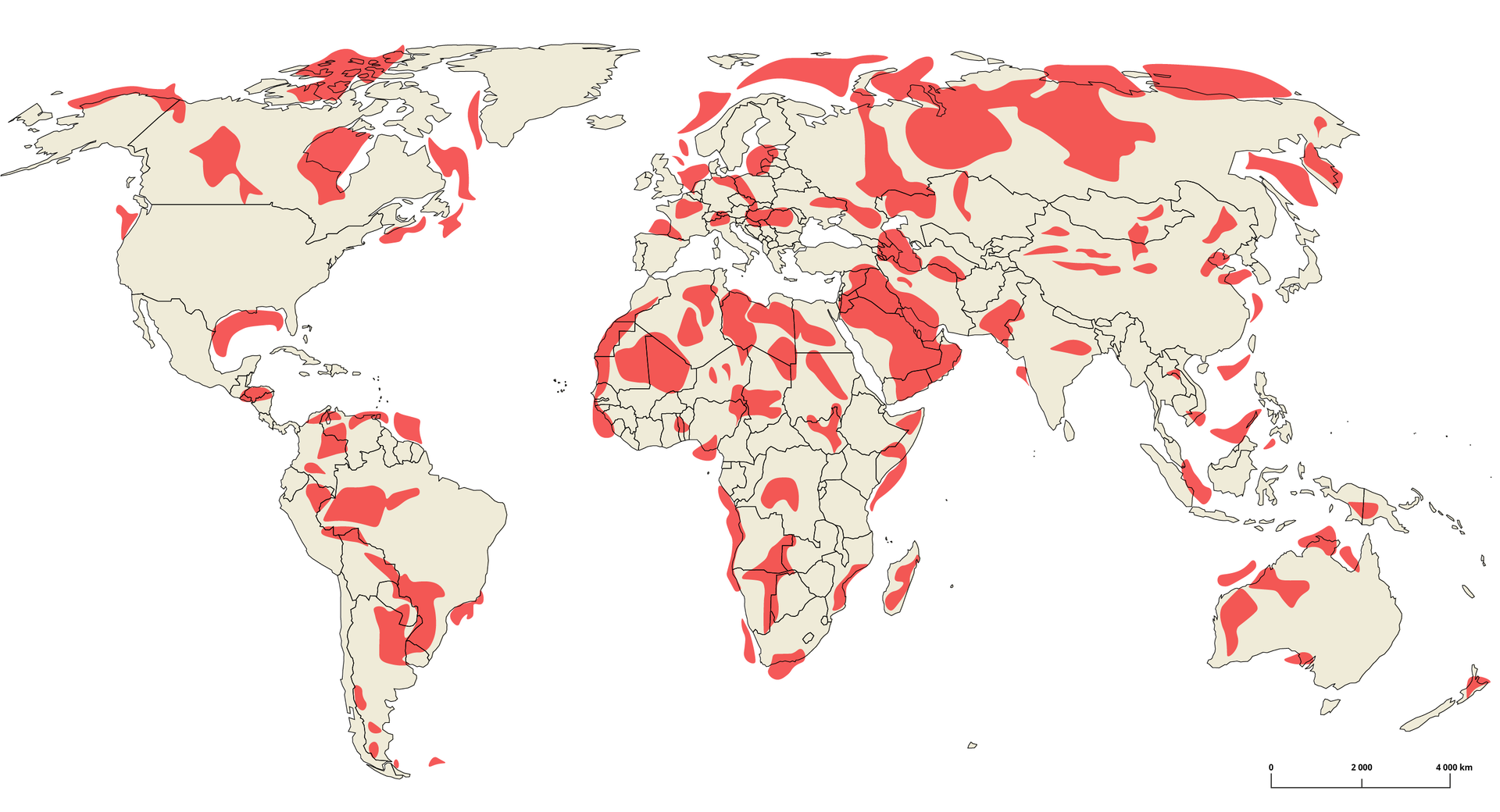 Na mapie zaznaczono obszary z zasobami ropy naftowej. Jest ich wiele. Głównymi rejonami wydobycia ropy naftowej są: w Europie - szelf Morza Północnego (Norwegia, Wielka Brytania), okolice Ploeszti w Rumunii oraz Zagłębie Wołżańsko‑Uralskie w Rosji. W Europie na mapie zaznaczono wschodnie Niemcy, zachodnią Polskę, Austrię, północne Włochy, północną i południową Francję; w Azji - Zagłębie Zachodniosyberyjskie w Rosji, rejon Zatoki Perskiej, rejon Baku w Azerbejdżanie, północno‑zachodnie Chiny oraz indonezyjskie wyspy Jawa, Sumatra i Borneo; w Ameryce Północnej - stany południowe (Teksas, Luizjana, Oklahoma, Kansas i Nowy Meksyk), Kalifornia oraz Alaska w USA, prowincja Alberta w Kanadzie oraz prowincja Chiapas i Półwysep Jukatan w Meksyku; Zatoka Meksykańska; w Ameryce Południowej - zaznaczono Kolumbię, Wenezuelę, zachodnie i południowe obszary Brazylii, północną i południową Argentynę, północno‑wschodnie Peru; w Afryce - północna część (Egipt, Libia, Tunezja, Algieria), nad Zatoką Gwinejską (Nigeria, Gabon, Kongo, Kamerun). Niemal cały Półwysep Arabski. W Australii zaznaczono obszary na północy i zachodzie, w Nowej Zelandii na północy wyspy.
