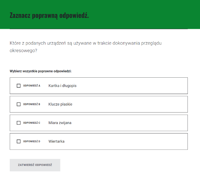 Zadanie wielokrotnego wyboru