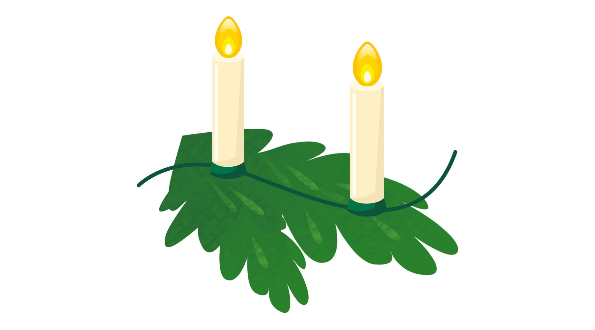 Na ilustracji znajdują się świeczki.