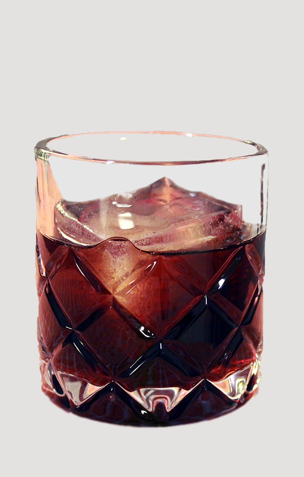 Zdjęcie przedstawia drink Black Russian. Pod punktami interaktywnymi znajdują się nagrania audio prezentujące opis każdego drinka.