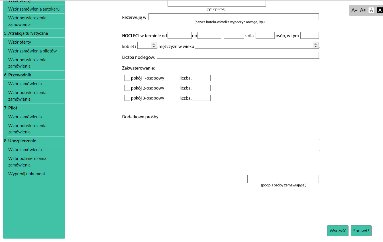 Widok ekranu dokumentacji interaktywnej