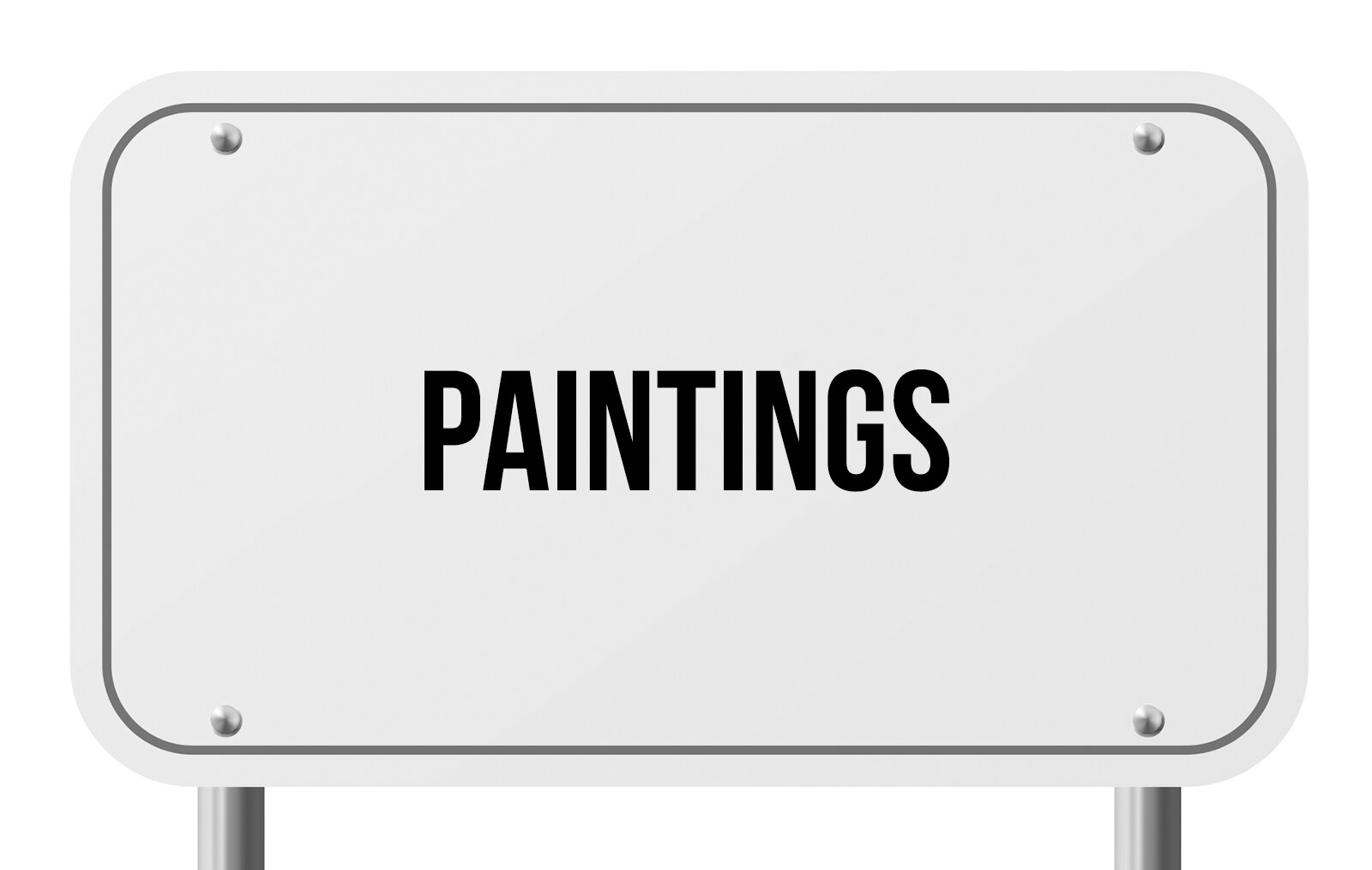 Znak z napisem: PAINTINGS