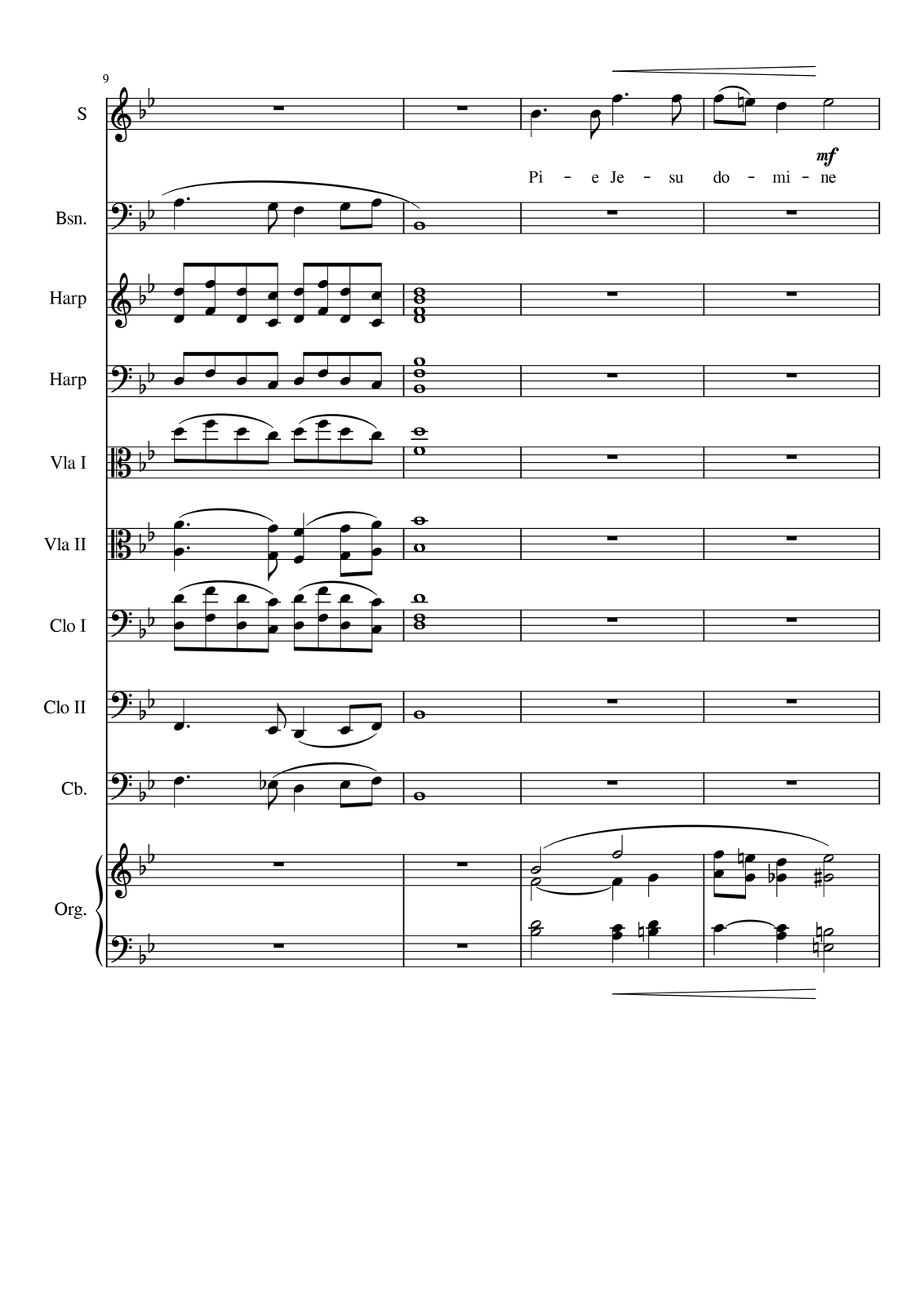 Ilustracja przedstawia stronę partytury utworu.