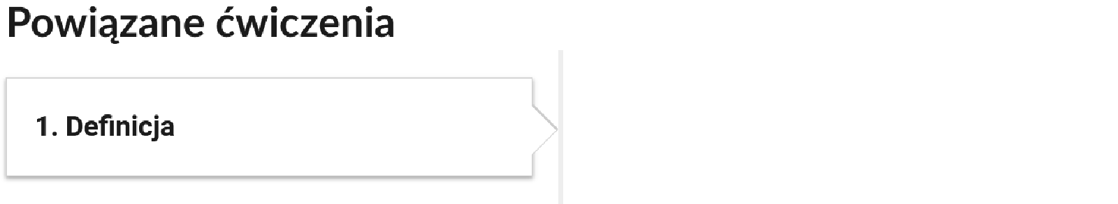 Widok przykładowego przycisku ćwiczeń powiązanych z danym multimedium.