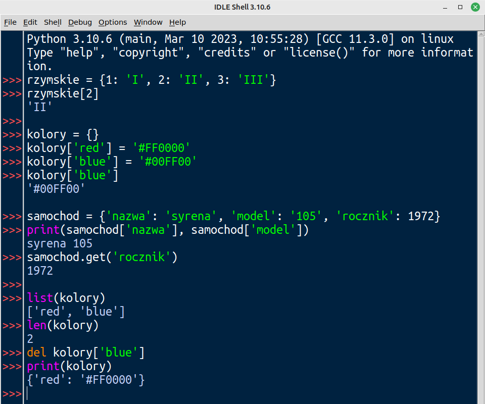 Grafika przedstawia zapis kodu występujący na slajdzie.