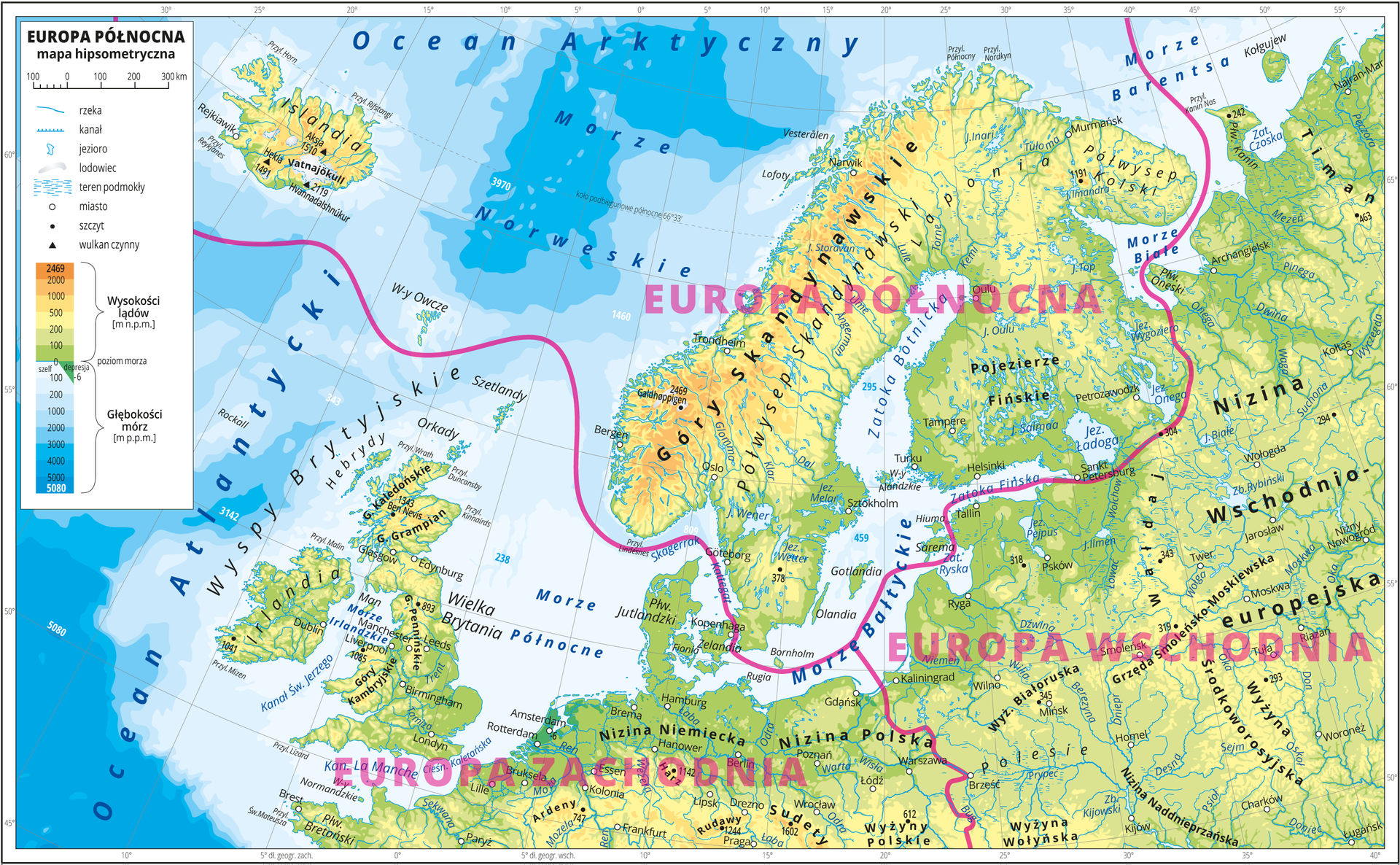 Geog_gim_3_6_2_Europa_PnOdczytaj na mapie nazwy obszarów należących do Europy Północnej