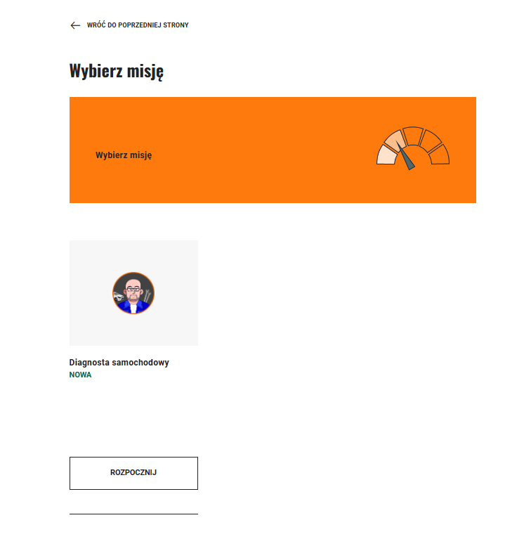 Ekran wyboru postaci