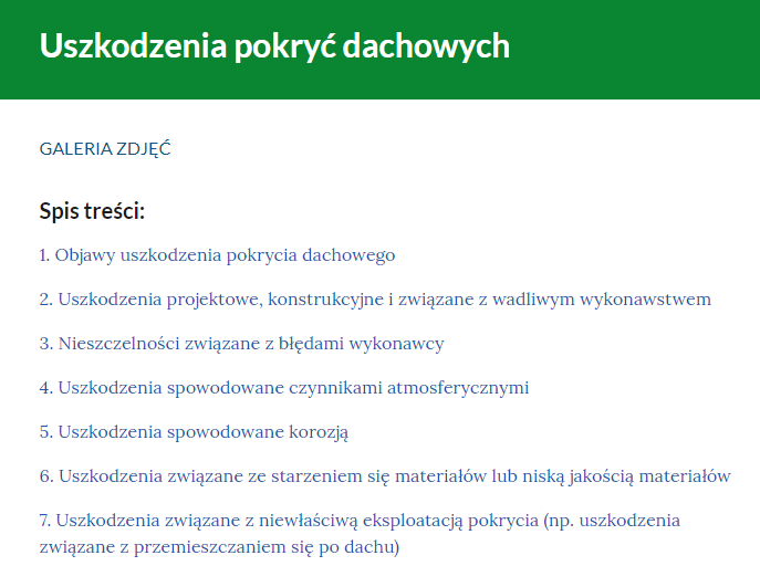 Przykładowy wygląd spisu treści