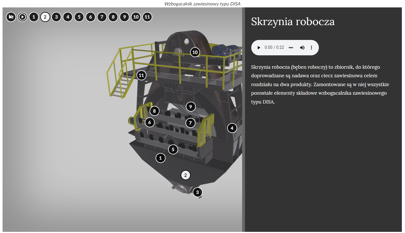 Przykładowy opis modelu wraz z odtwarzaczem do odsłuchania tego opisu