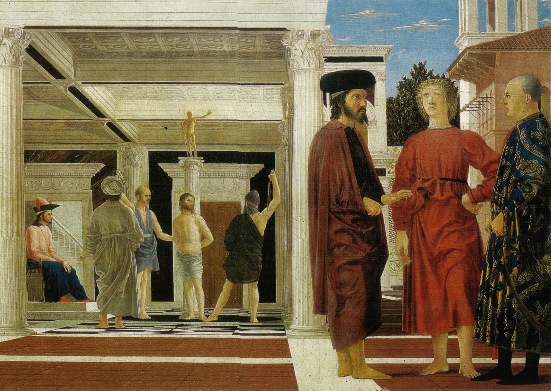 Ilustracja przedstawia obraz Piera della Francesca pt. „Sen św. Hieronima”.