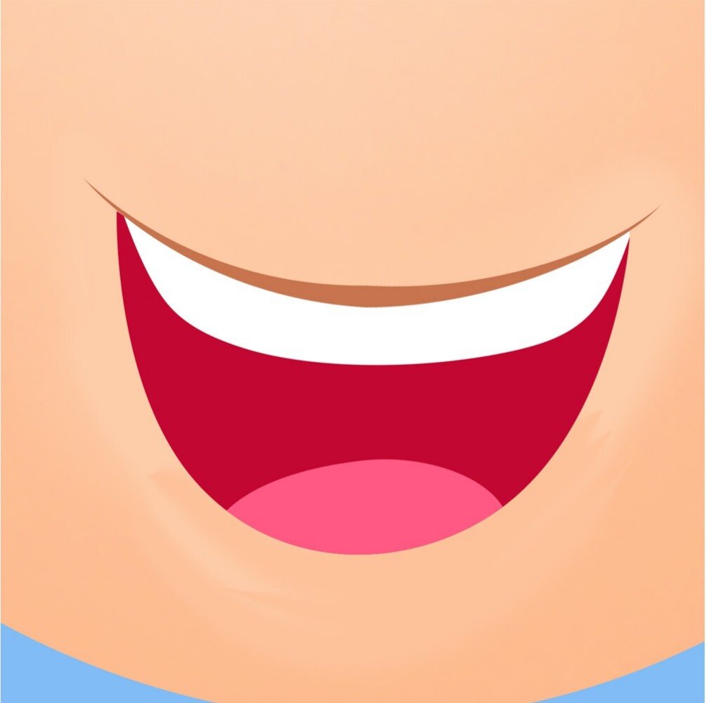 Ilustracja przedstawia usta chłopca.