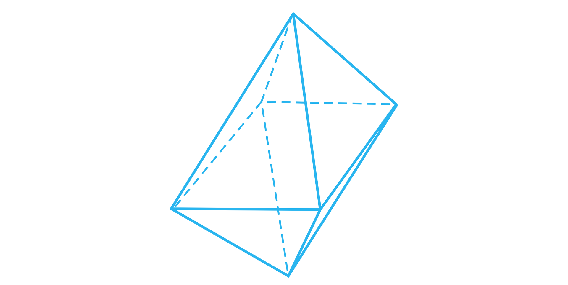 Na ilustracji przedstawiono wielościan foremny o ośmiu ścianach w kształcie identycznych trójkątów. Ma 6 wierzchołków, 12 krawędzi. Ośmiościan wyglądem przypomina dwa sklejone ze sobą ostrosłupy prawidłowe czworokątne sklejone podstawami ze sobą.