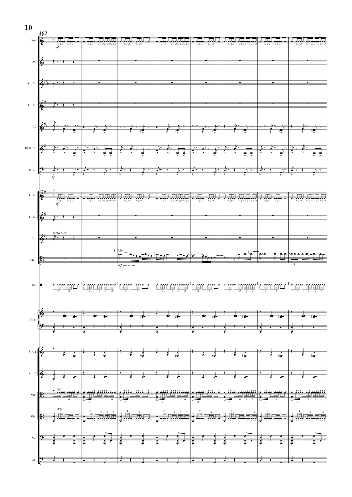 Ilustracja przedstawia stronę partytury utworu.