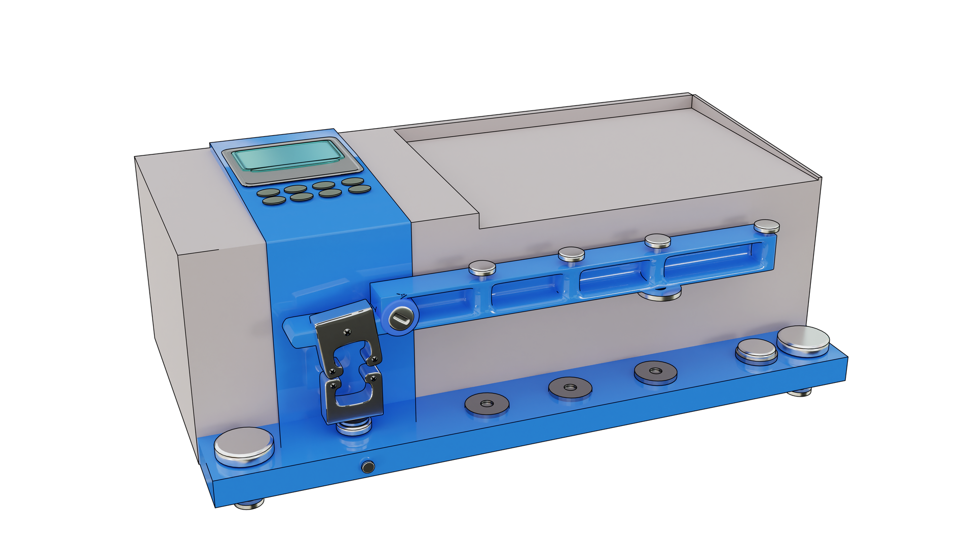 Urządzenie LRu‑2e służące do badań wytrzymałościowych kształtek laboratoryjnych z mas formierskich i rdzeniowych