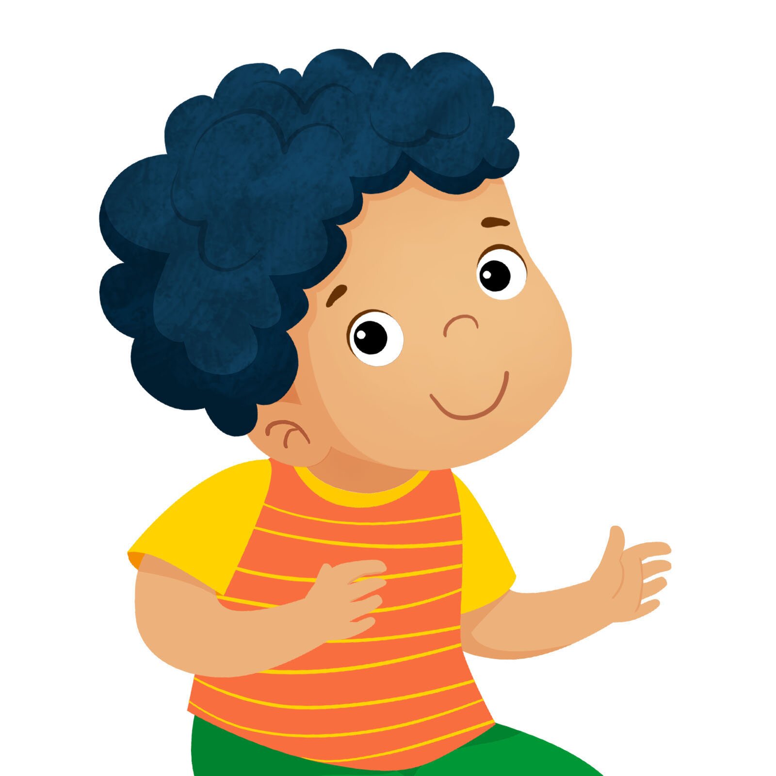 Ilustracja przedstawia małego chłopca