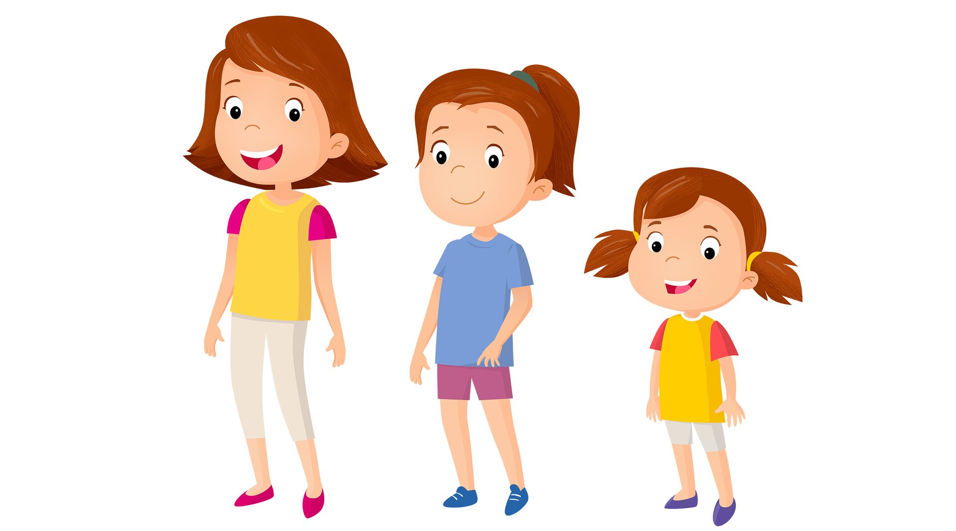 Ilustracja przedstawia trzy dziewczyny w różnym wieku. 