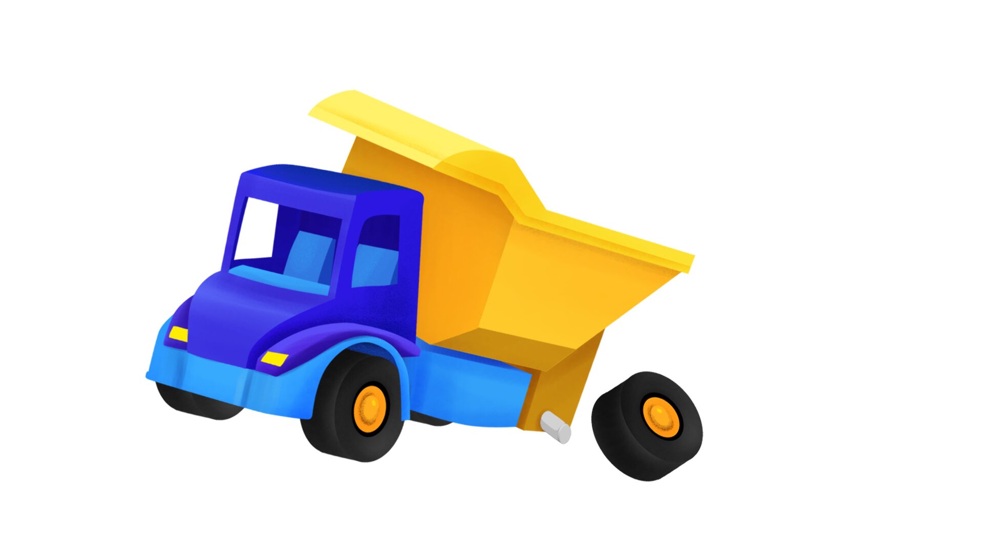 Na ilustracji znajduje się zepsuty samochodzik.