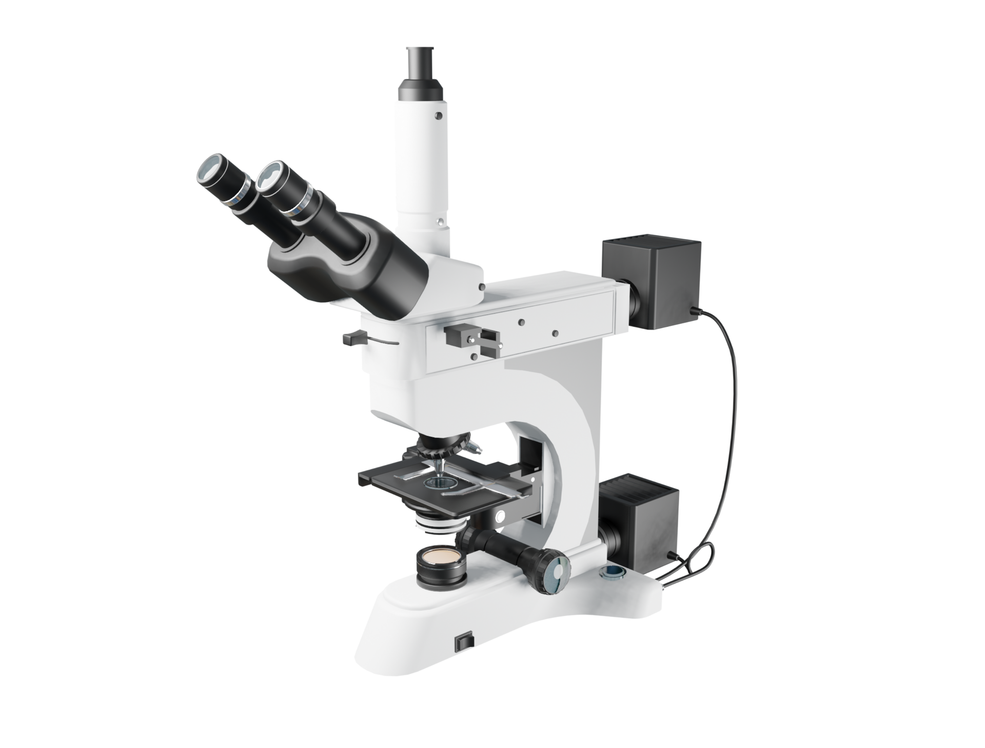Mikroskop pomiarowy zbudowany jest z tubusu zawierającego na swoich końcach okular i obiektyw (dwie soczewki skupiające). Obiektyw zbiera światło wychodzące (lub odbite) z przedmiotu i tworzy jego powiększony obraz (rzeczywisty), natomiast okular, przy oku, dodatkowo powiększa ten obraz.