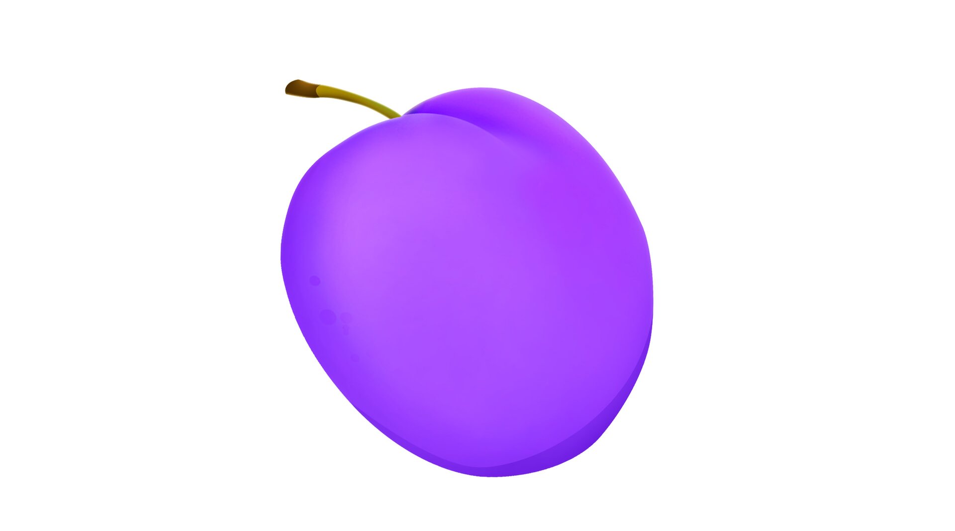 Ilustracja przedstawia śliwkę.