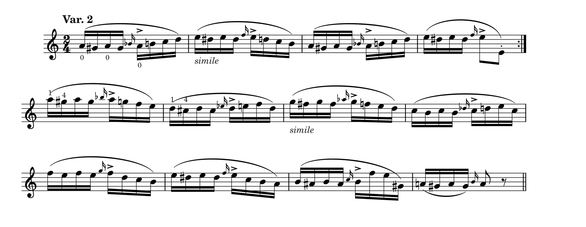 Przykład numer 3 - fragment partytury utworu do analizy.