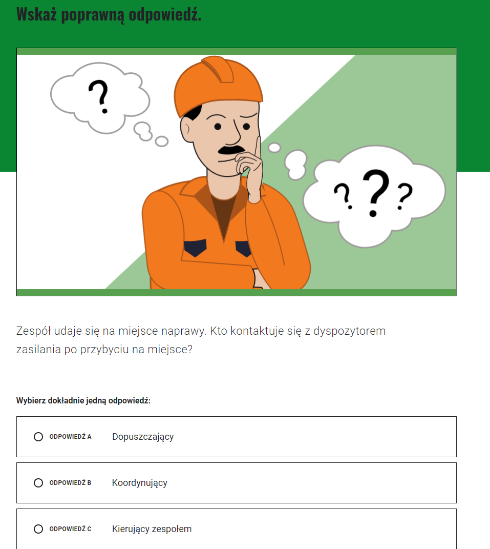 Zadanie z jedną odpowiedzią