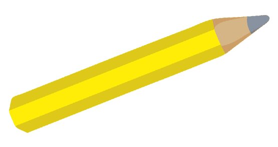 Ilustracja przedstawia żółty ołówek.