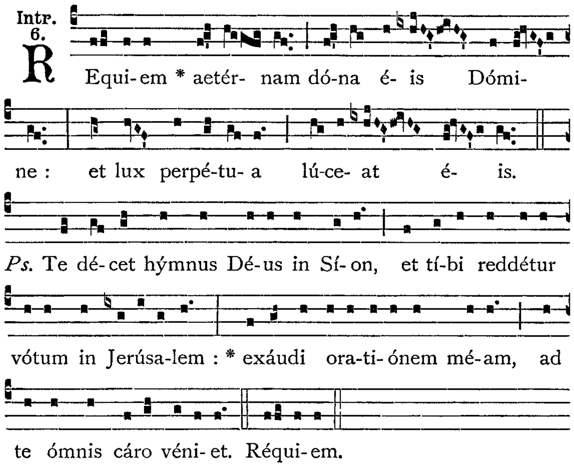 Fotografia przedstawia nuty do chorału gregoriańskiego „Missa pro defunctis”.