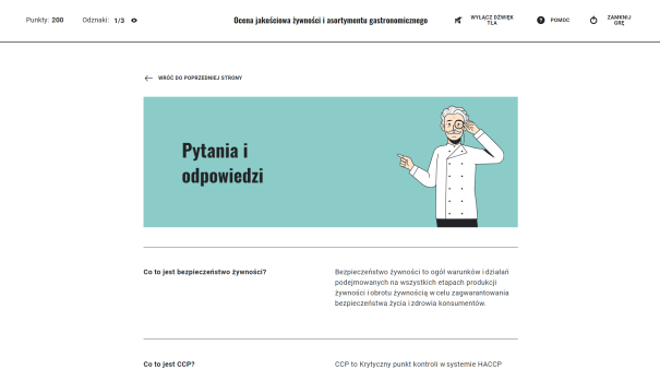 Widok ekranu interaktywnego narzędzia typu scenario‑based learning