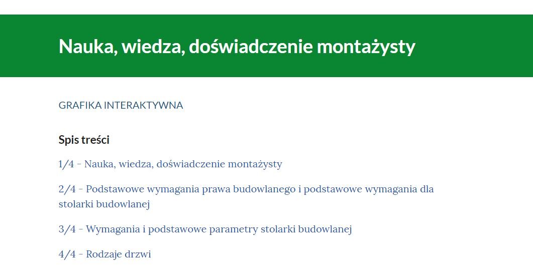 Przykładowy widok spisu treści