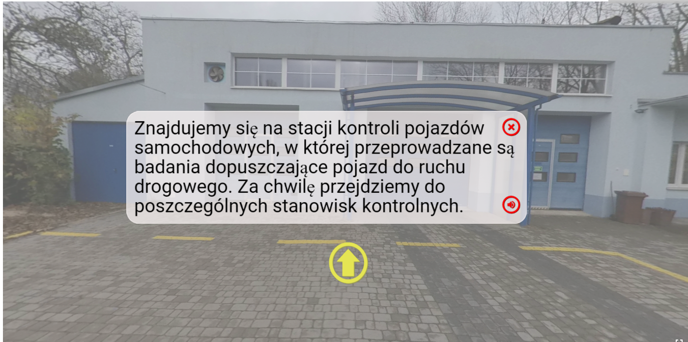 Ekran początkowy wirtualnego spaceru