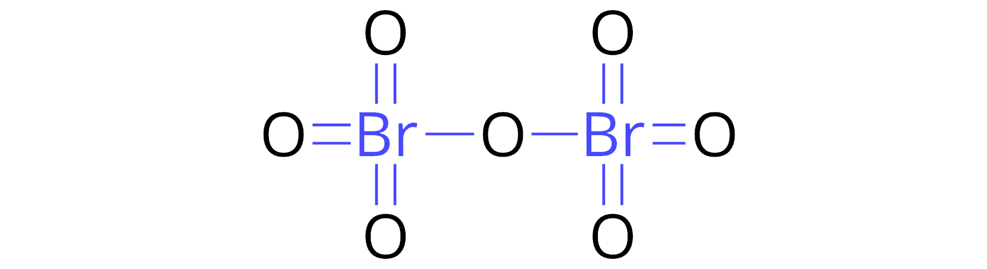 Wzór strukturalny tlenku bromu(VII).