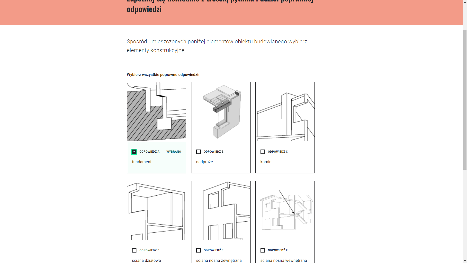 Ekran gry z zadaniem