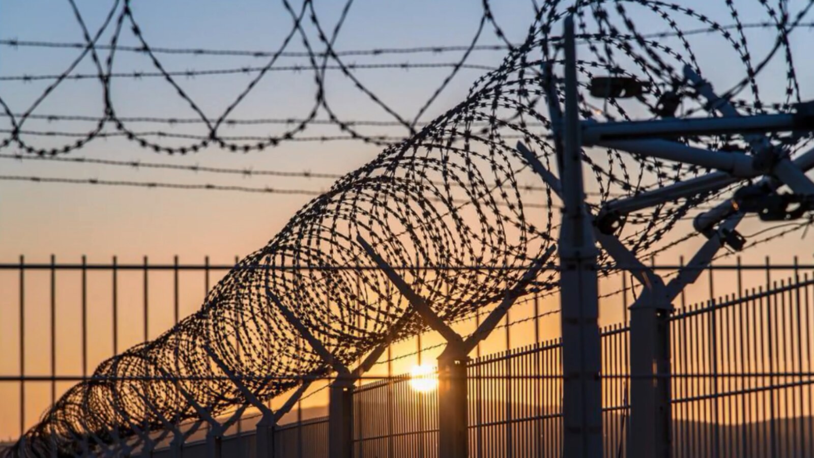 Ilustracja przedstawia ogrodzenie z drutu kolczastego.