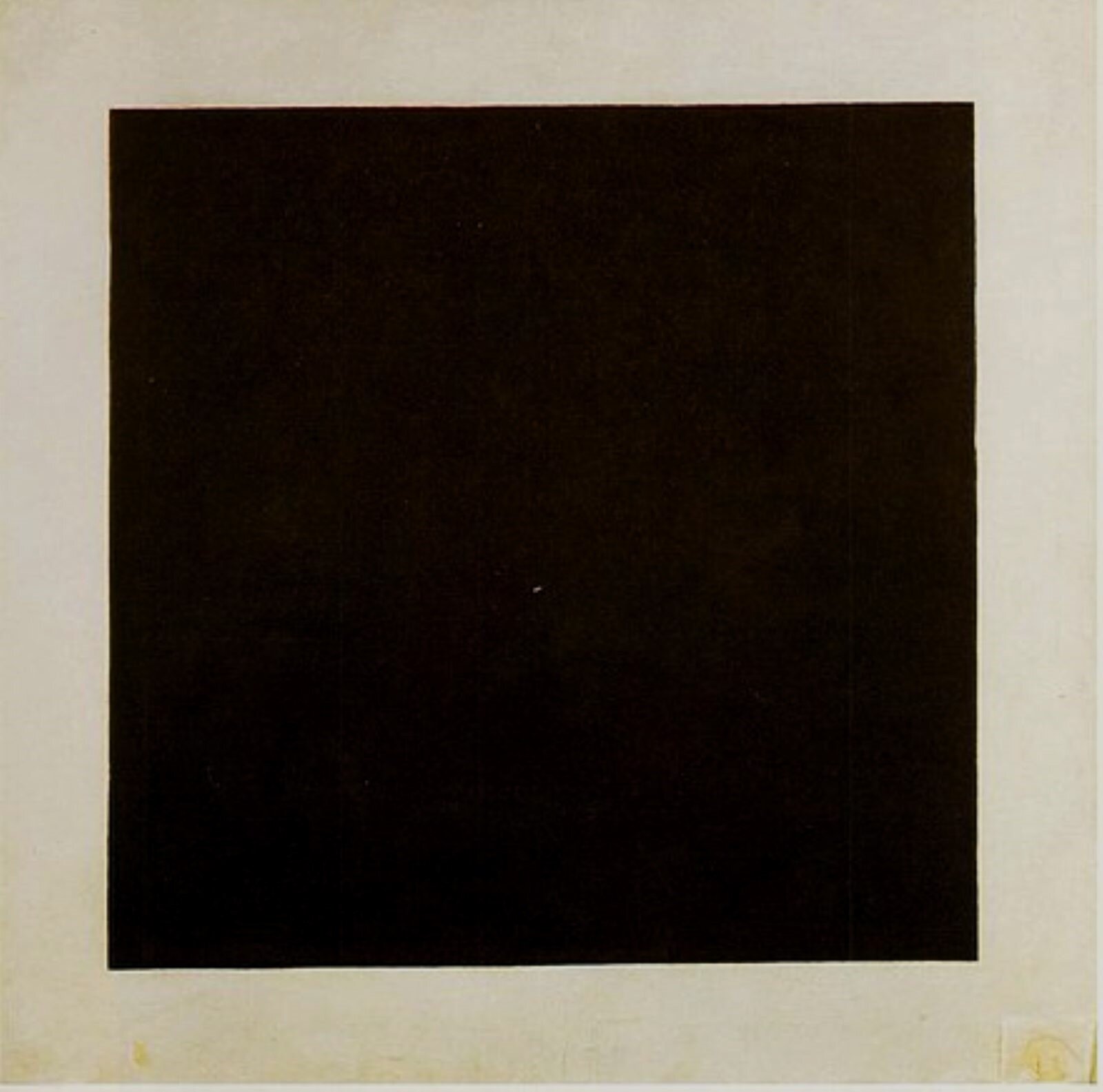 Zdjęcie przedstawia obraz Kazimierza Malewicza "Czarny kwadrat na białym tle". Artysta zgodnie z tytułem umieścił na płótnie dużych rozmiarów czarny kwadrat, który zajmuje prawie cały obraz. To jeden element - więc jest to kompozycja jednoelementowa.