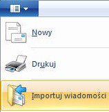 Możliwość importowania wiadomości pocztowych