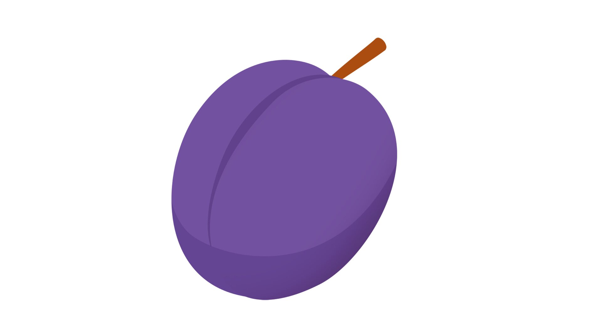 Ilustracja przedstawia śliwkę.