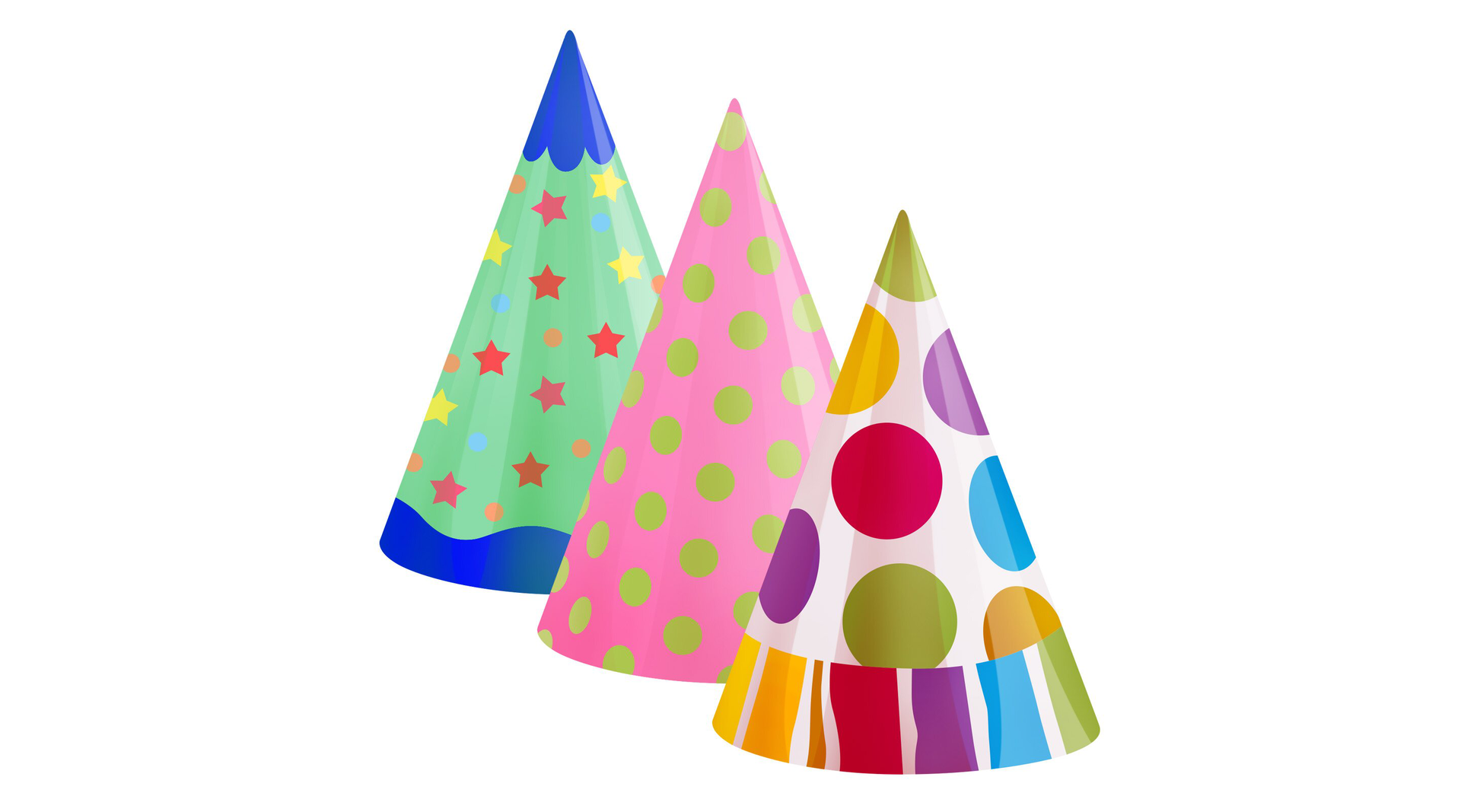 Na ilustracji znajdują się czapeczki papierowe.