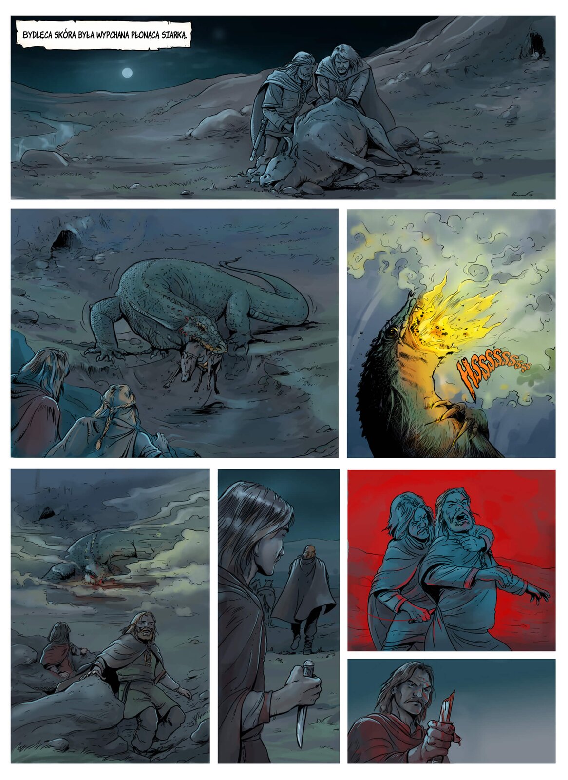 Kliknij żeby powiększyć Komiks - Podanie o Kraku i smoku wawelskim.