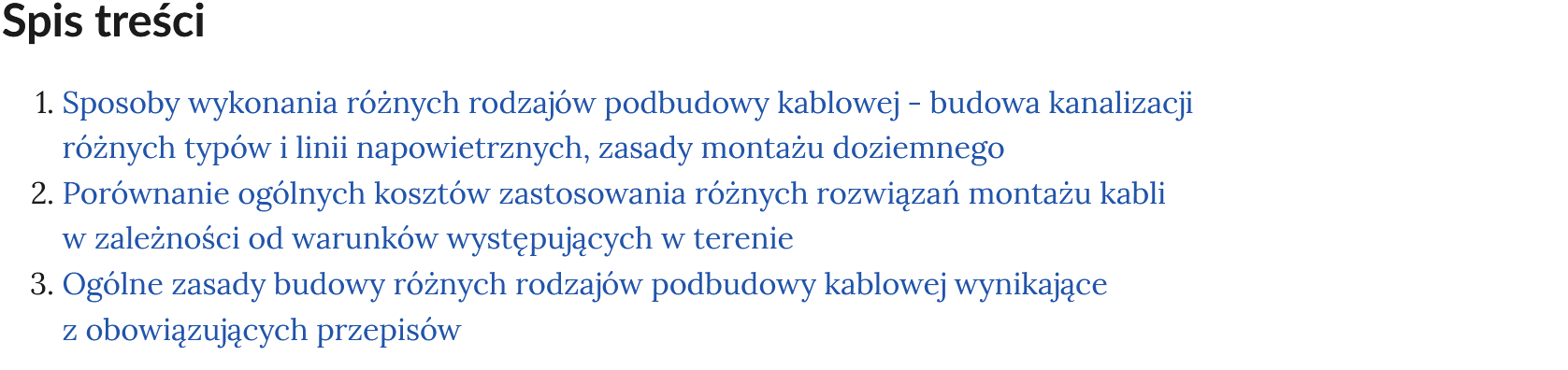 Spis treści multimedium