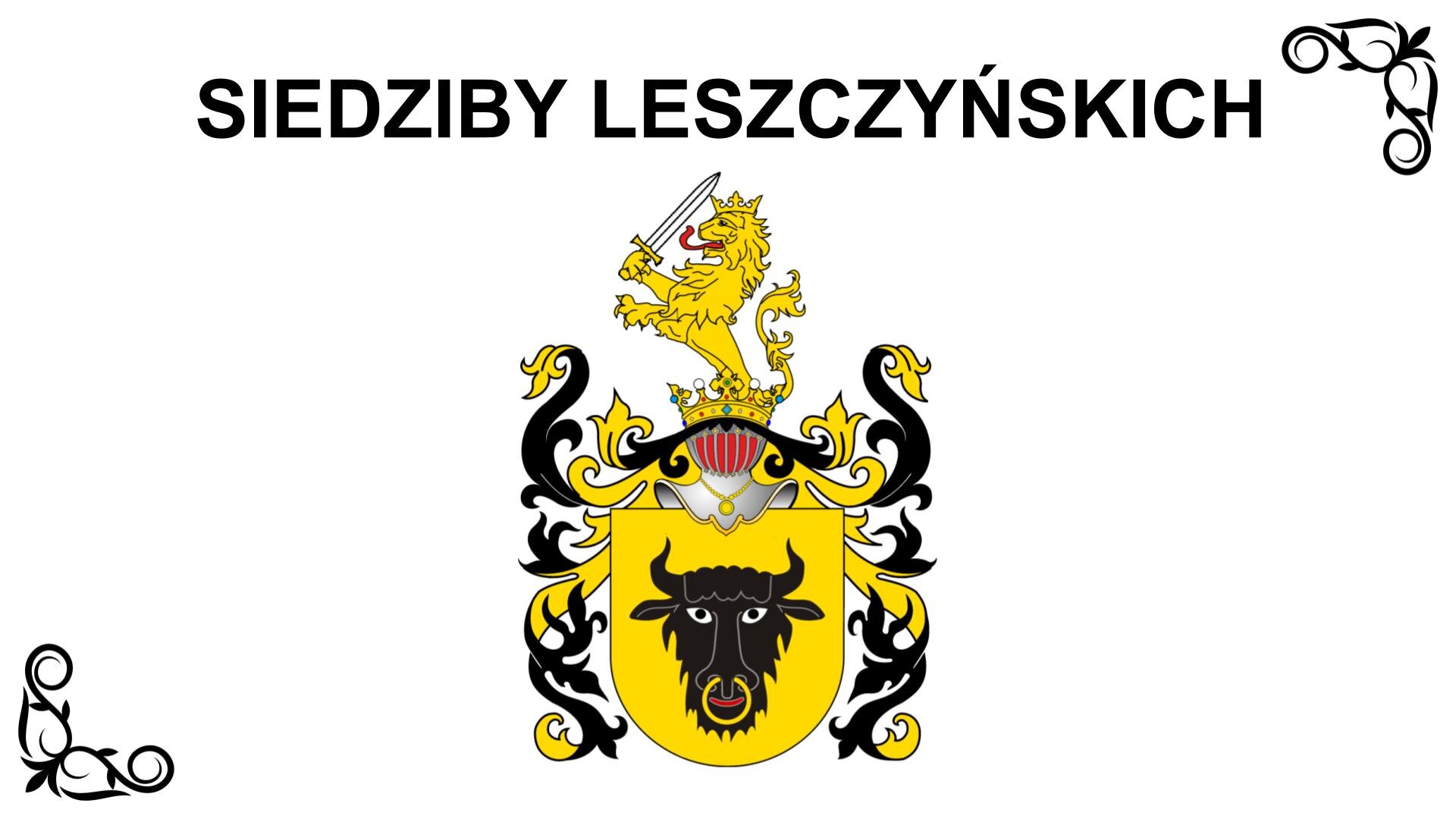 Ilustracja przedstawia herb. Na tarczy herbowej w polu złotym znajduje się czarna głowa żubra ze złotym kołem w nozdrzach. Nad tarczą herbową hełm ze złotą koroną. Nad nią znajduje się klejnot przedstawiający profil ukoronowanego złotego lwa z szablą w prawej łapie. Tarczę herbową spowijają wychodzące spod hełmu wyszczerbione liście czarne, podbite złotem. Labry ustawione są symetrycznie po obu stronach tarczy herbowej.