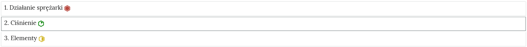 Przykładowy wygląd zakładek zawierających interaktywne materiały sprawdzające