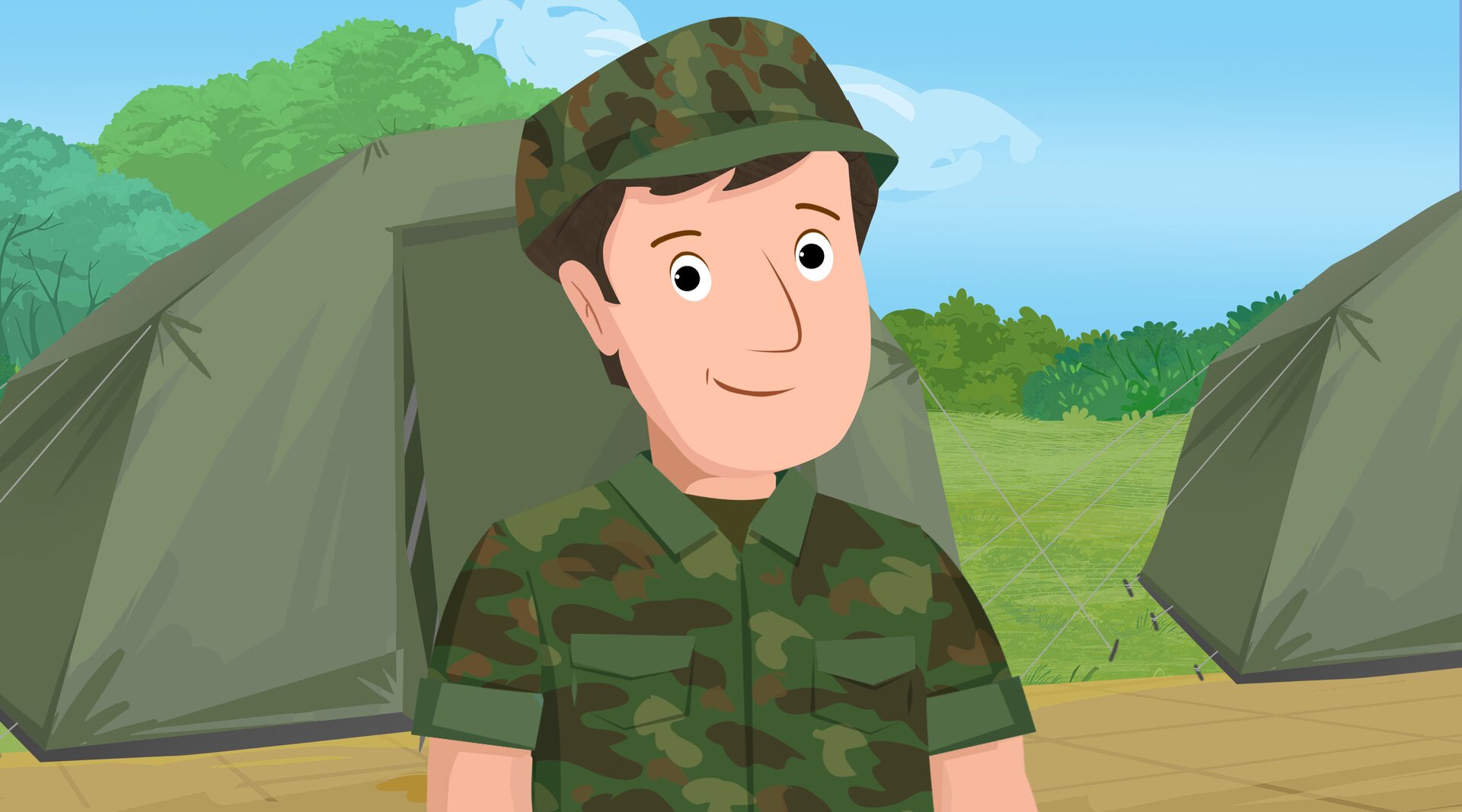 Ilustracja przedstawia żołnierza. 