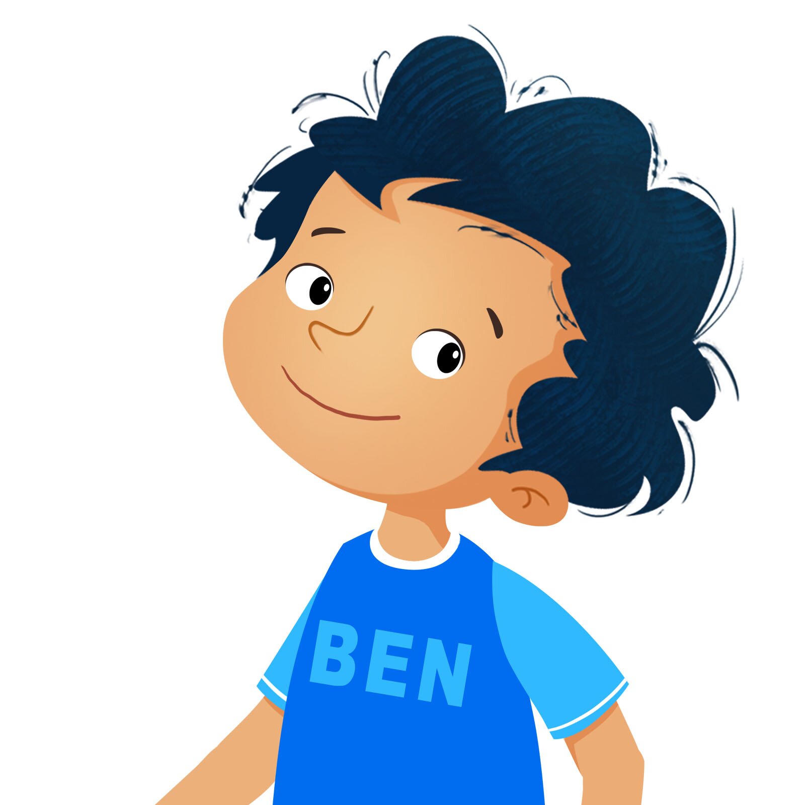 Ilustracja przedstawia chłopca o imieniu Ben.