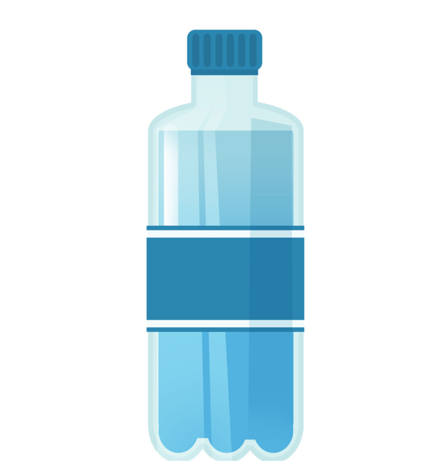 Ilustracja przedstawia butelkę wody.