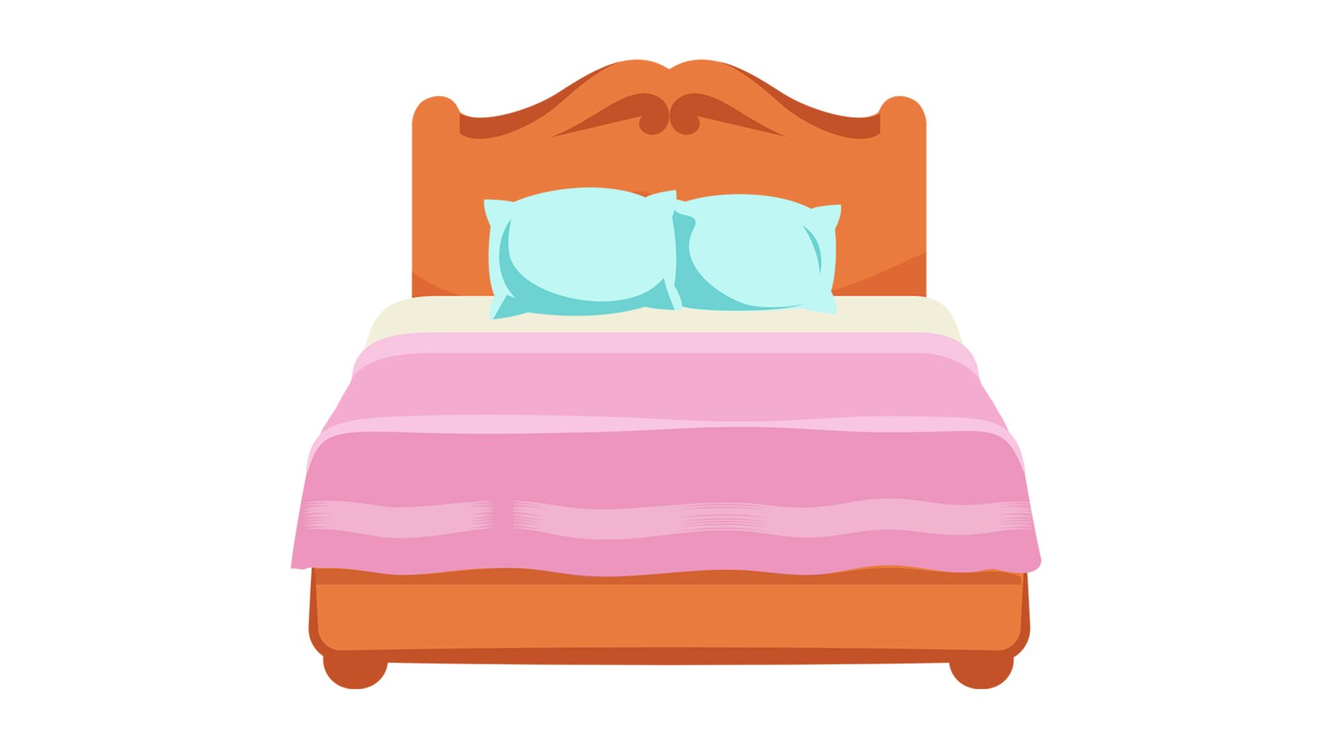 Ilustracja przedstawia łóżko.