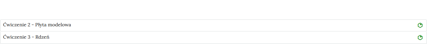 Zdjęcie przedstawia widok listy zadań po przefiltrowaniu i odrzuceniu zadań na poziomie średniozaawansowanym i zaawansowanym. Zadania umieszczone są w prostokątnych ramkach. W każdej ramce znajduje się temat zadania a obok niego kolorowe oznaczenie trudności zadania. Nad listą zadań widoczny jest filtr składający się z polecenia "pokaż ćwiczenia" i kolorowych oznaczeń poziomów trudności. Zielony kolor to zadania na poziomie podstawowym, żółty na poziomie średniozaawansowanym, a czerwony na poziomie zaawansowanym.