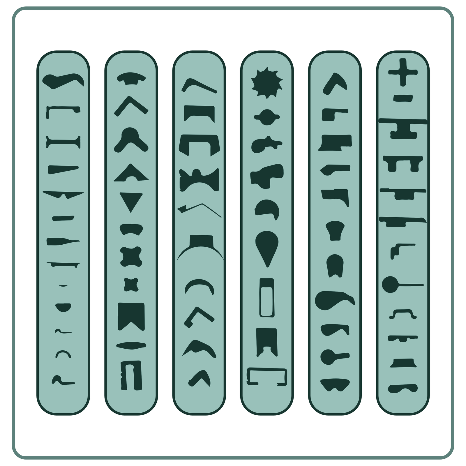 Rysunek 41. Kształty przekrojów poprzecznych prętów i drutów wytwarzanych w procesie ciągnienia