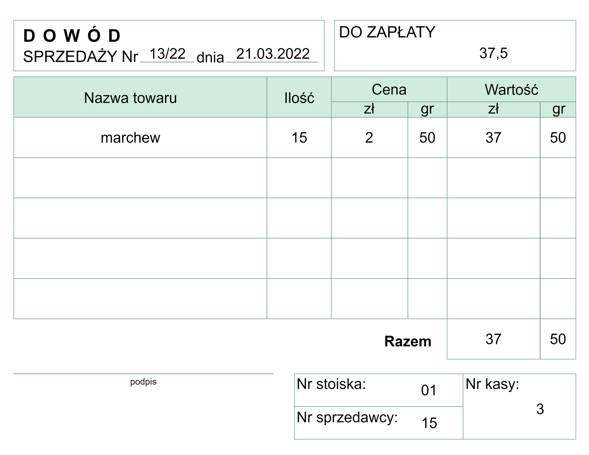 Dowód sprzedaży