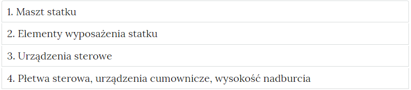 Zdjęcie przedstawia przykładowy wygląd zakładek zawierających interaktywne materiały sprawdzające. Składają się one z prostokątnych paneli umieszczonych jeden pod drugim. Każdy panel posiada numer oraz tytuł, który nawiązuje do zawartego w nim zadania.