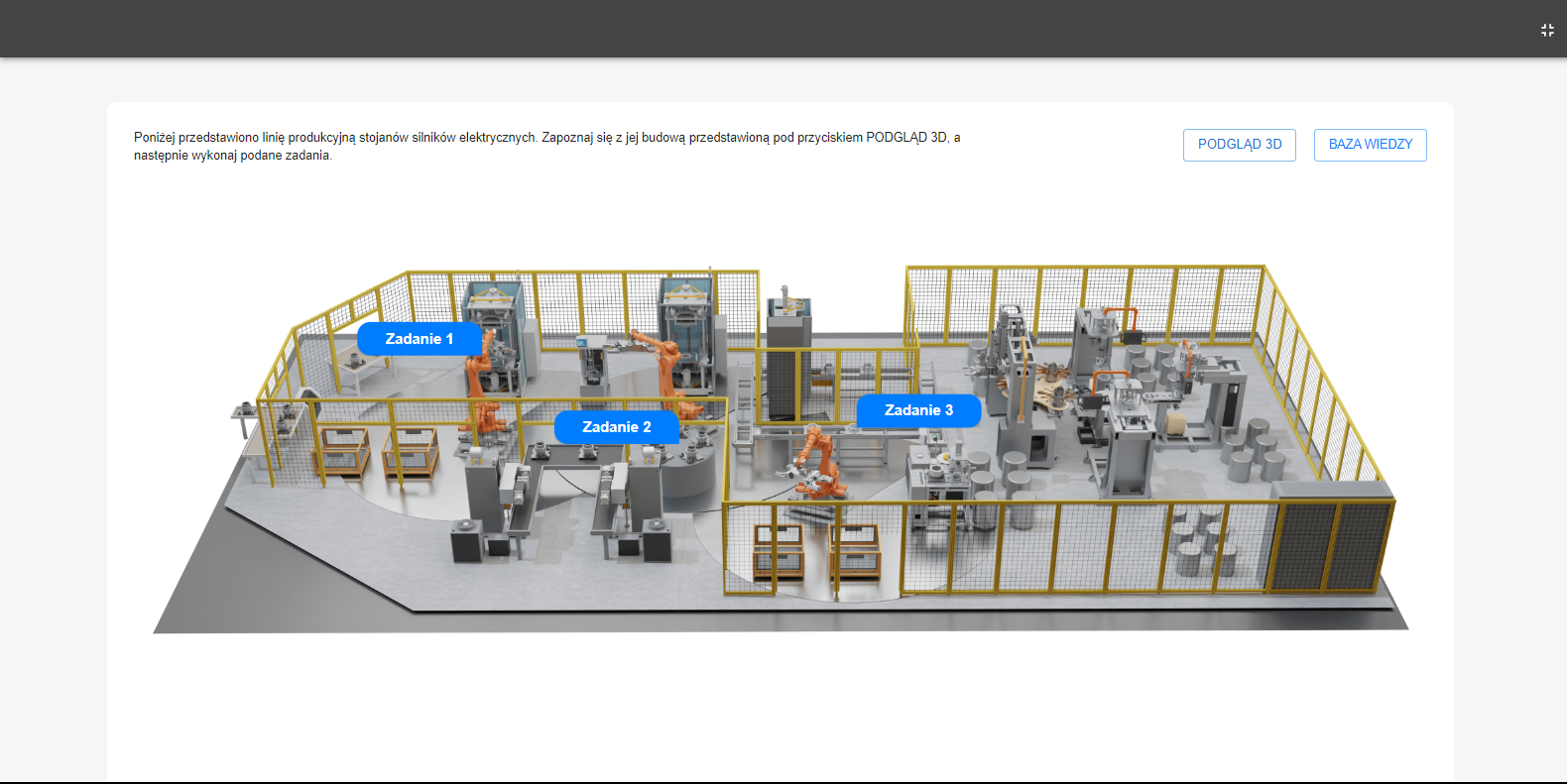 Przykładowy ekran początkowy symulatora